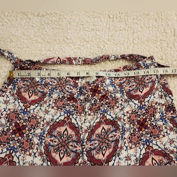Loft fluid wide leg Medallion cropped pants size medium - Picture 8 of 12